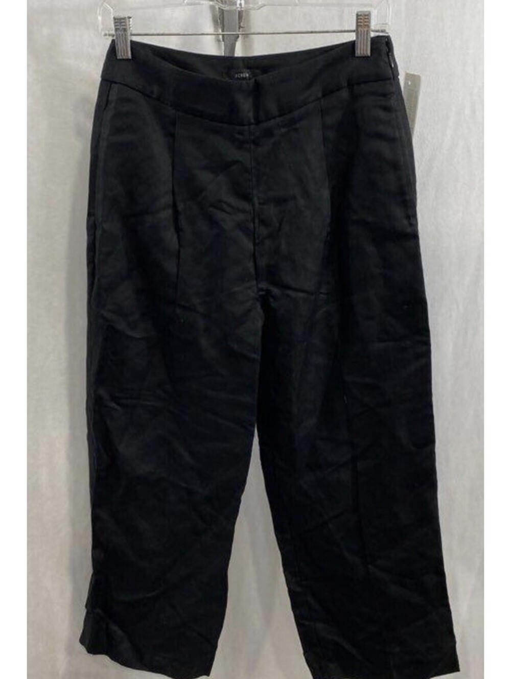 J.Crew Women's  Black Wide Leg Pant w/ tags Linen Blend Size 2